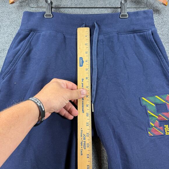 Polo Ralph Lauren Sweat Pants Men's Medium Blue Logo Tapered Comfortwear - Picture 4 of 8